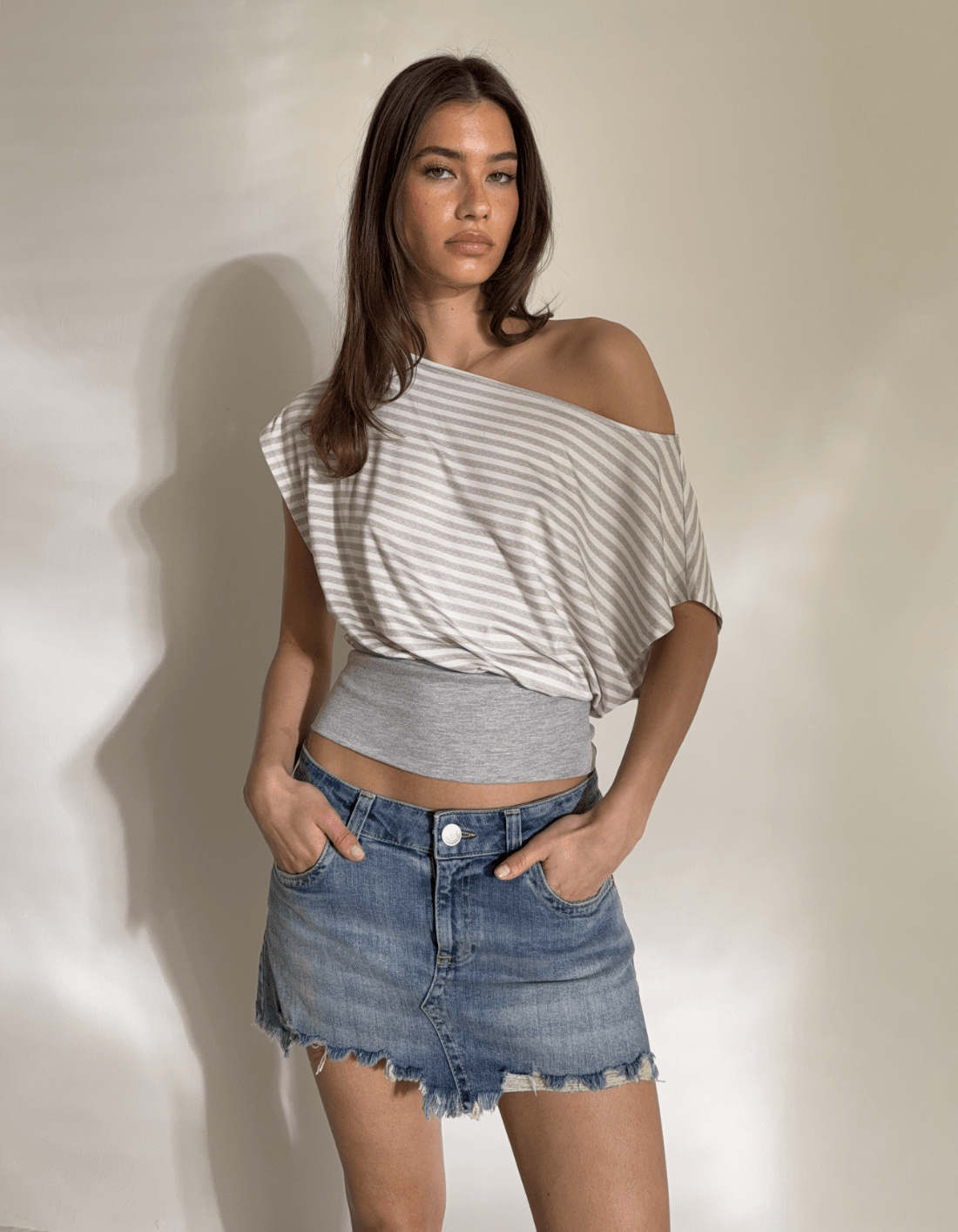 All denim: shorts & skirts